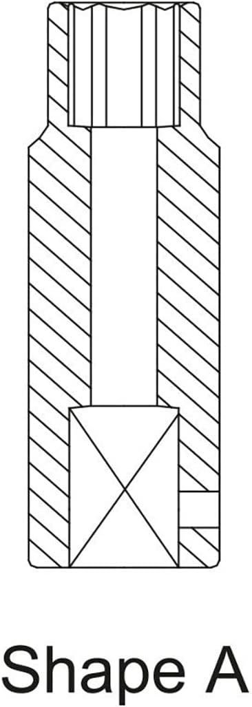 Technical line drawing labeled “Shape A” showing a cross-sectional diagram of a Chicago Pneumatic S412x13FD impact socket, detailing internal geometry and drive design. Get it at Wrenchers.com