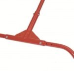 AFF 3590A Tire and Wheel Dolly center frame, highlighting the sturdy red steel construction with a wide base and adjustable arm connection. Get it at Wrenchers.com
