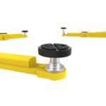 Threaded screw pad lifting adapter for the APEX AL10C two post lift allows fine height adjustment at vehicle lift points. Professional shop accessory available at