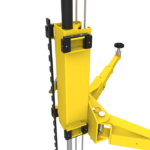 Internal carriage assembly of the APEX AL10C two post lift engineered for smooth vertical travel and load control. A durable lift design available at