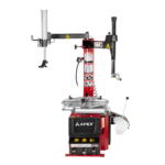 Swing-arm assist improves leverage when mounting low-profile tires on wheels from 12″ to 26″. SKU 5140350.