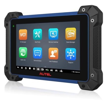 Autel MaxilM IM608Pro II Diagnostic Programming Tool 6010110 Blue and Black Tablet showing home screen and apps