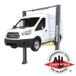 The BendPak 10APX-181 extended height 2 post lift offers high rise service capability with a 10,000 lb lifting capacity and ALI certification for professional shop safety and compliance. SKU 5175307