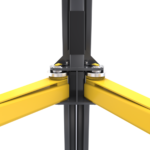 BendPak 20AP-192 automatic arm restraint on super duty two-post lift, heavy truck ready, SKU 5175615.