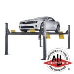 BendPak HDS-14 heavy-duty four post lift with 14,000 lb capacity. ALI certified strength. SKU 5175170.