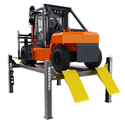 BendPak HDS40FL 5175616 four-post lift engineered for forklift service. Massive capacity, stable platform, shop-ready power.