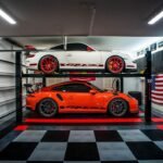 BendPak 4 post lift transforms your home garage into a high-capacity car storage solution.
