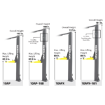 Comparison graphic showcasing BendPak 10APX and 10APX 181 two post lift height options, helping shops select the ideal configuration for ceiling clearance and vehicle service needs. SKU 5175307