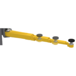 Detailed view of the BendPak 10APX 181 extended lift arm showing precision engineered reach and support for wider vehicle coverage on high rise two post lifts. SKU 5175307