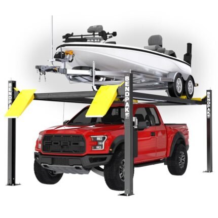 HD-75BXT boat lift shown in right turn view with truck below. SKU 5175251.