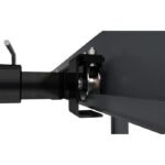 RJ7W rolling bridge jack with easy-roll wheels and rubber contact pads for precise vehicle lifting and alignment.