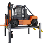 HDS40FL 5175616 four-post lift engineered for demanding forklift repair. High-capacity design for heavy-duty shops.