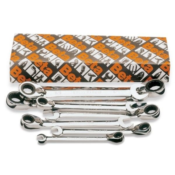 Beta Tools 142AS/8 Reversing Ratchet Combo Wrenches Beta Tools 142AS/8 Reversing Ratchet Combo Wrench Set