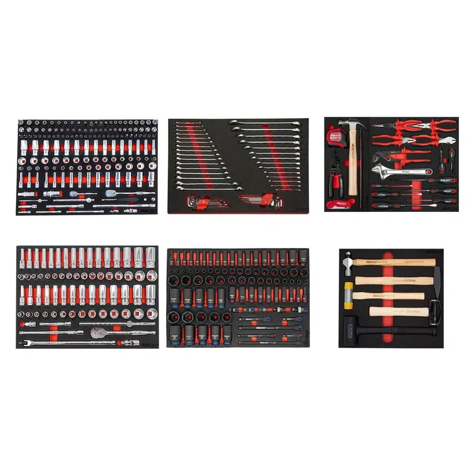 MTS-1 Metric and SAE Master Tool Set | Advanced, 379-Pieces BoxoUSA 379-Piece Advanced Master Tool Set with organized EVA foam inserts.