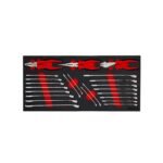 Professional metric and SAE tool set stored in 26-inch steel toolbox