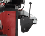 Cam-style bead loosener on the Hofmann Monty 3550EM-SS providing controlled bead breaking with reduced effort