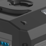 Detailed top-down view of the CB-19SL’s rocker-style power switch for fast, easy startup of this industrial-grade air cooler.