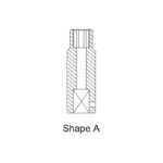 Technical line drawing labeled “Shape A” showing the cross-sectional internal design of a Chicago Pneumatic S419x21MFETW impact socket, detailing the drive structure and wall geometry for precision fit. Get it at Wrenchers.com.