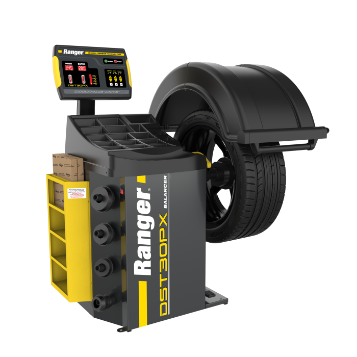 DST30PX Ranger DST30PX wheel balancer 5140334 delivers precision balancing, rugged build, and fast operation for pro automotive shops.