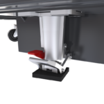 The BendPak EVS3000 lift table (SKU 5175611) features integrated floor locks to keep heavy EV batteries and components stable during service, ensuring safe and accurate positioning
