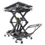 The BendPak EVS3000 mobile scissor lift table (SKU 5175611) delivers 3,000 lbs of lifting power for EV batteries, powertrains, and heavy components. Features rolling casters, precision lift control, and a large work platform for professional shops