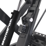 Close-up of the mechanical safety lock on the BendPak EVS3000 scissor lift table (SKU 5175611), providing positive load holding during EV battery removal and installation