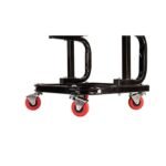 Close-up view of the Ranger RST-1WS work seat’s smooth-rolling swivel casters, highlighting durable construction for easy movement around the shop