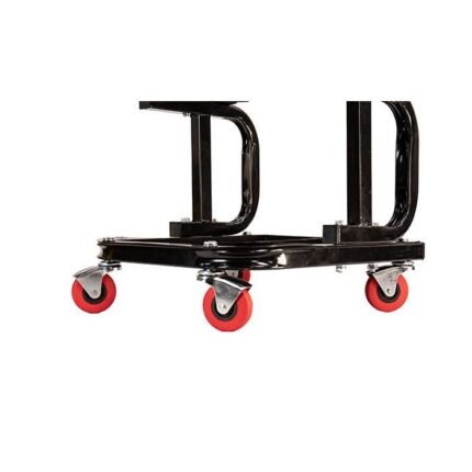 Close-up view of the Ranger RST-1WS work seat’s smooth-rolling swivel casters, highlighting durable construction for easy movement around the shop