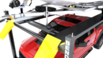 Close-up of HD-75BXT adapter system for secure boat storage support.