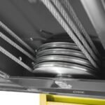 Heavy-duty cable sheaves on BendPak HDS-40X 5175178 designed for 40,000-lb lift durability.