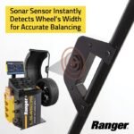 Sonar sensor on Ranger LS45DS instantly measures wheel width for accurate balancing.
