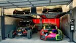 The BendPak PL-12000DPS four-post parking lift (SKU 5175552) transforms limited garage space into vertical vehicle storage. With a 12,000-lb capacity, this tandem lift system allows you to safely stack and store multiple cars in tight spaces.