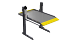 Alternate ISO view of the BendPak PL-6000DC showcasing its ability to turn one parking spot into two with vertical vehicle storage. SKU 5175427
