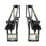 QuickJack 6000TLX extended-length portable car lift frames with rubber lifting blocks