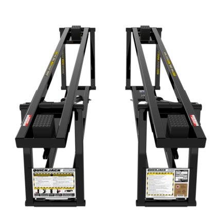 QuickJack 8000TLX portable truck lift frames with rubber lift blocks