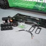 The complete QuickJack BL-3500SLX portable car lift kit includes lift frames, power unit, hoses, blocks, and accessories. Everything you need for fast vehicle lifting anywhere.