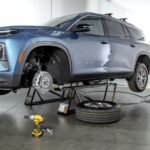Performing brake and wheel maintenance on the QuickJack portable truck lift