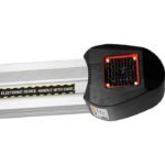 Precision imaging arm featuring LED-assisted target recognition for faster alignment setup and consistent measurement accuracy