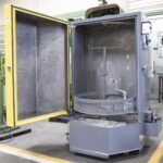 Ranger spray wash cabinet with door open