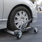 Ranger RCD-1500MP vehicle dolly engaged with wheel