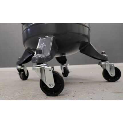 Close-up of the Ranger RD-20SE oil drain’s durable swivel casters, providing smooth mobility and stable positioning in automotive service environments