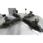 High-torque turntable on the R76LT tire changer with multi-position clamps designed for reliable wheel holding during mounting and demounting cycles