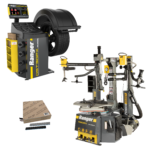 R80EX 220V wheel balancer with DST30PX system tape weight rolls and setup training kit