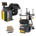 R980DP 220V wheel balancer with DST30PX system tape wheel weights and setup training