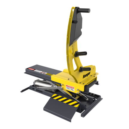 RWL 175 wheel lift used as a wheel balancer accessory, improving technician ergonomics and workflow in professional tire service bays. Get yours at Wrenchers.com. 5150593