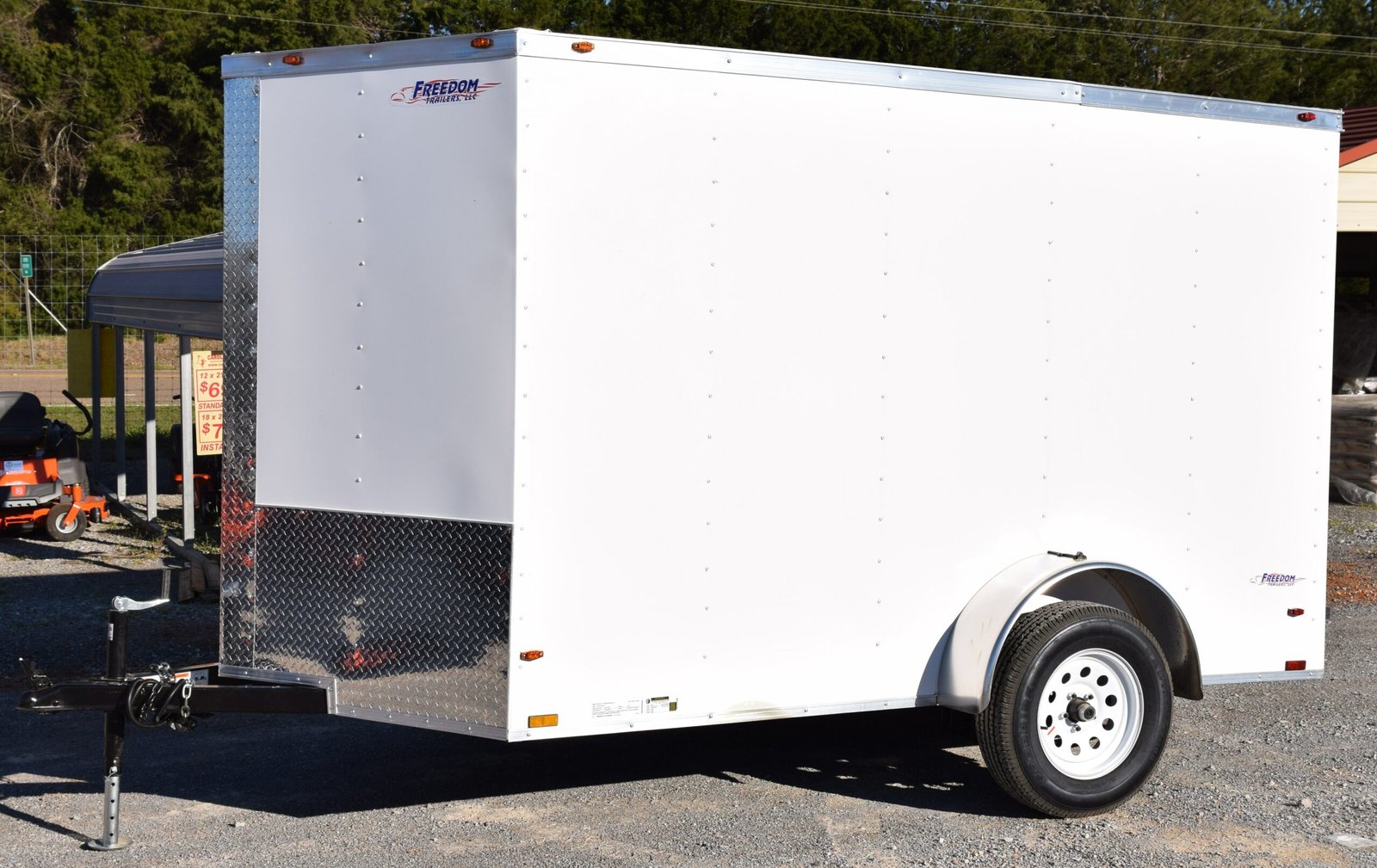 610SA-2-scaled-1.jpg CY202 Cynergy 6x10 Enclosed Trailer SA White - Image 1