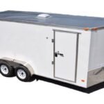 CY230 Cynergy 7x16 Enclosed Trailer Tandem Axle White with Racks