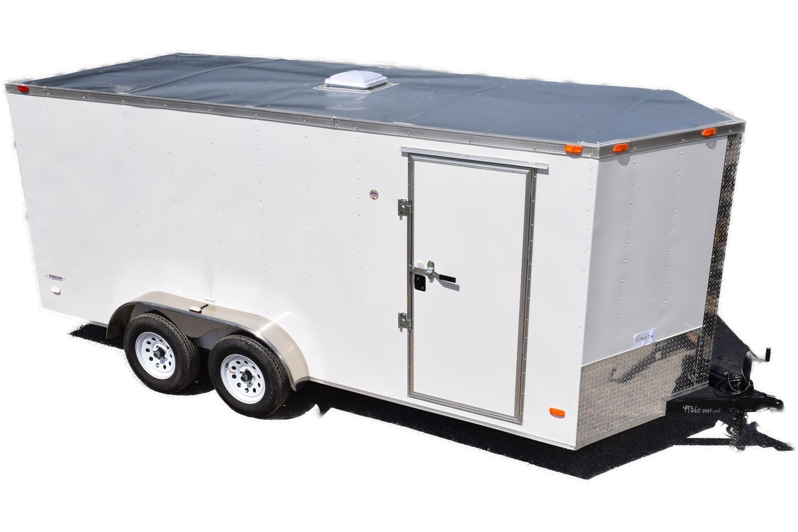 7X16TA_InPixio.jpg CY218 Cynergy 7x16 Enclosed Trailer TA White - Image 1