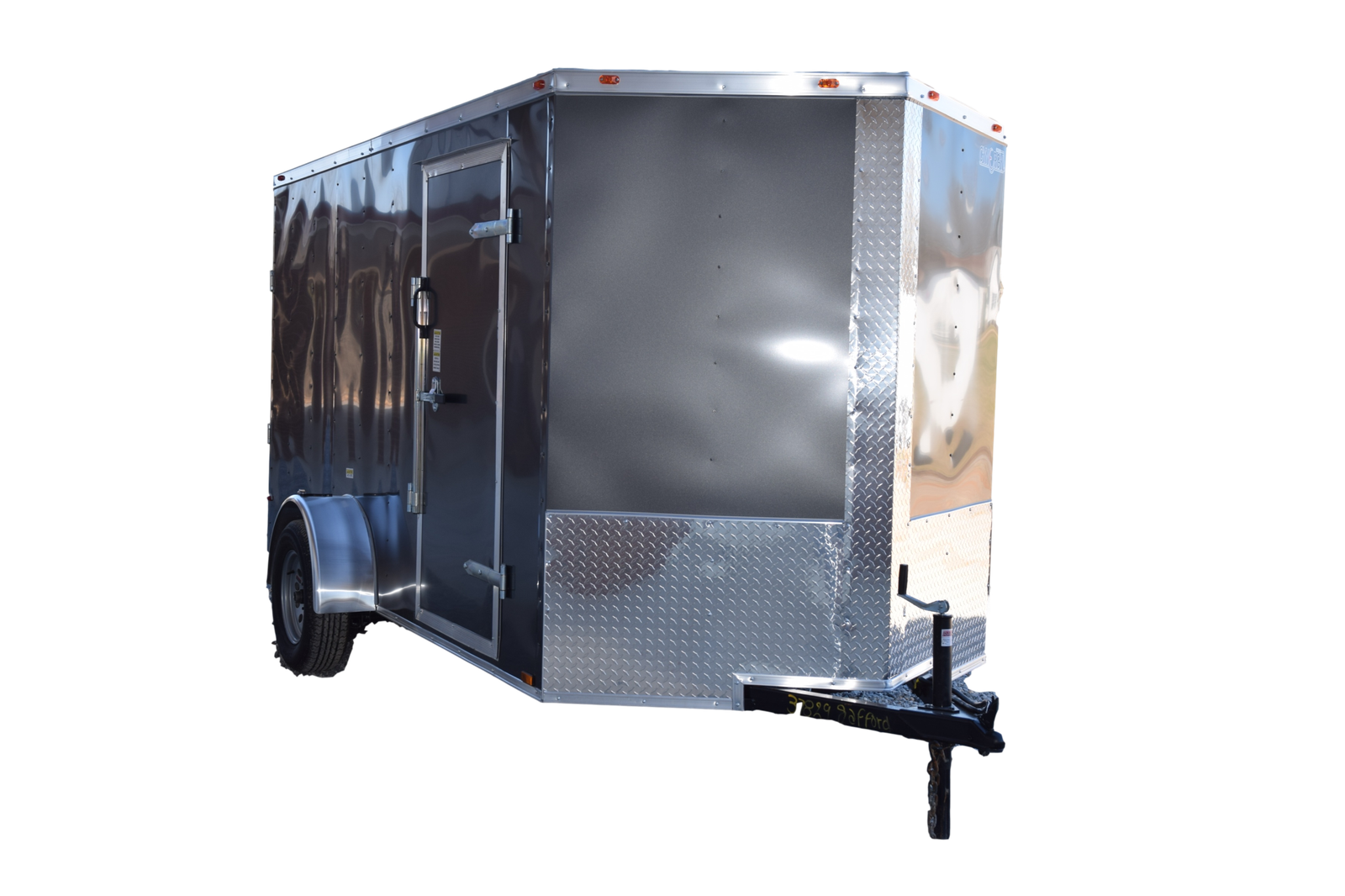 CCL612SA-DARK-GRAY-1_clipped_rev_1.png CY206 Cynergy 6x12 Enclosed Trailer SA Silver (Scratch & Dent) - Image 1