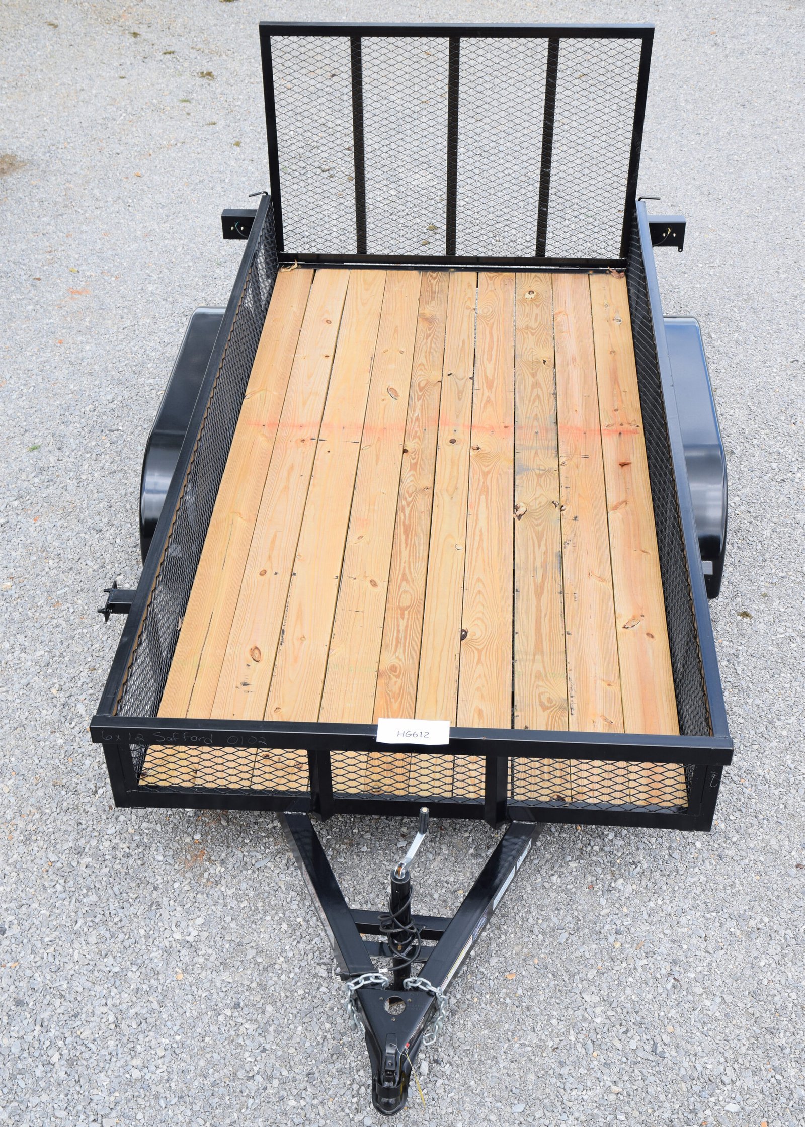 HG612-copy-scaled-1.jpg CA112 Caliber 6X12 Utility Trailer HD TA W/ Mesh Sides - Image 1